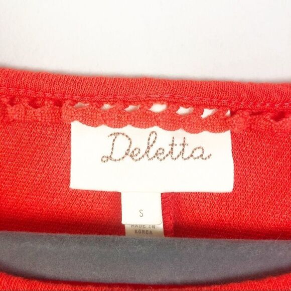 ANTHROPOLOGIE | DELETTA Sania Orange High Low Tank Top Women’s Size Small - Picture 5 of 9